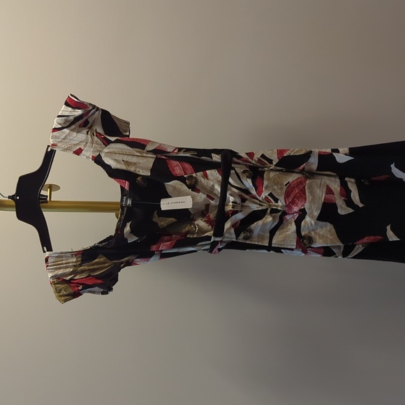 LE CHATEAU | NWT, cotton off the shoulder, Square Neckline, Floral dress, medium - Picture 5 of 8